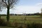 Green fields in the middle of the city of Zagreb reserved for horses