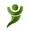 Green figure people icon