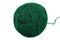 Green fine wool ball thread isolated clew macro