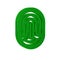 Green Fingerprint icon isolated on transparent background. ID app icon. Identification sign. Touch id.