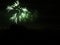 Green Fireworks light up countryside trees