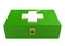 Green first aid box kit sign