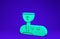 Green First communion symbols for a nice invitation icon isolated on blue background.  3d illustration 3D render