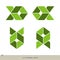 Green Fish Origami Vector Logo Template Illustration Design. Vector EPS 10