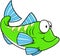 Green fish Vector