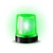 Green flashers Siren Vector. Realistic Object. Light Effect. Beacon For Police Cars Ambulance, Fire Trucks. Emergency