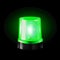 Green flashers Siren Vector. Realistic Object. Light Effect. Beacon For Police Cars Ambulance, Fire Trucks. Emergency