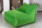 Green flexible and adjustable seat beanbag in the interior