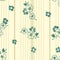 Green Floral Seamless Pattern. Hand drawn flowers on rectilinear background . - Vector