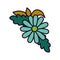 Green flower leaves foliage nature decoration icon