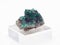 Green fluorite crystals from the Rogerley Mine UK on white background