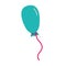 Green Flying Balloon with pink rope