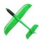 Green foam glider plane