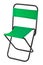 Green folding chair