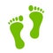 Green footprint icon