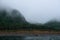 Green forest grounds on the Shiretoko Peninsula, seen from the Sea of Okhotsk