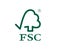 Green Forest Stewardship Council sign. Concept of ecology and packaging.