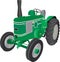 Green Four Wheeled Farm Tractor
