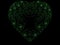 Green fractal heart