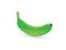 A green fresh banana on white background for fruit business