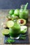 Green fresh detox vegan smoothie, healthy beverage, energy diet