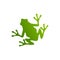 Green frog silhouette