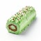 Green Frosted Christmas Tree Yule Log With Sprinkles