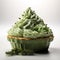 Green Frosting Sweet Potato Pie With Christmas Tree Shape