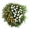 Green funeral wreath