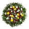 Green funeral wreath