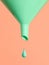 The green Funnel isolated on pink background