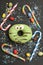 Green funny surprised donut