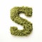 Green Fur 3d Letter S: Organic Forms, Humorous Imagery, Botanical Abundance