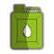 Green gallon isolated icon