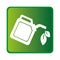 Green gallon isolated icon