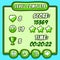 Green game level complete icons buttons