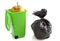 Green garbage bag