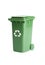 Green garbage bin