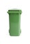 Green garbage bin