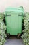 Green garbage container