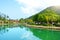 Green garden with lake. Klong Prao, Koh Chang