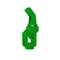 Green Gasoline pump nozzle icon isolated on transparent background. Fuel pump petrol station. Refuel service sign. Gas