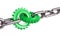 Green gears chain links