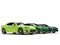 Green generic sports cars