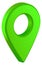 Green geo pin. Map pointer. Destination sign