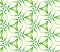 Green geometric foliage seamless pattern. Hand dra