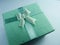 Green gift box presentation