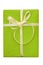 Green Gift Box with yellow Satin Ribbon bow