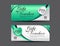 Green Gift Voucher template, coupon design, Gift certificate