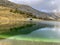 Green Glacier Lake near Bettmeralp, Switzerland